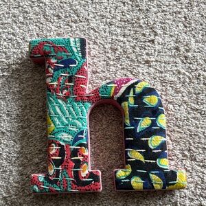 Anthropologie Multicolor Fabric Letter Wall Art